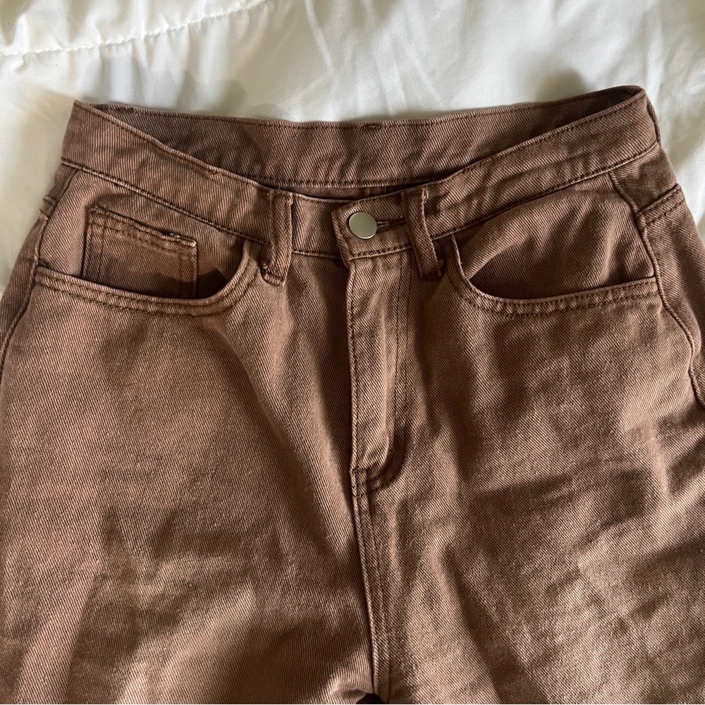 Wide Leg Brown Jeans